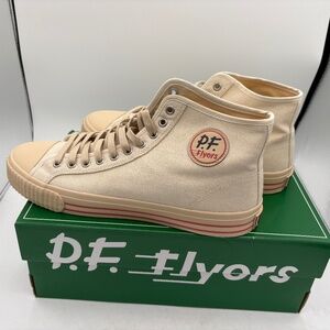 NEW P.F. FLYERS CENTER HI VINTAGE WHITE/BISCOTTI Size M11.5/ W13